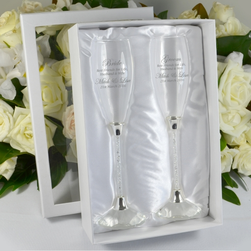 personalised wedding wine glasses