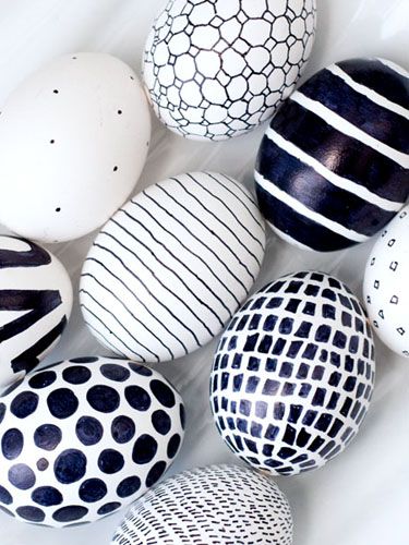 minimalist modern easter eggs