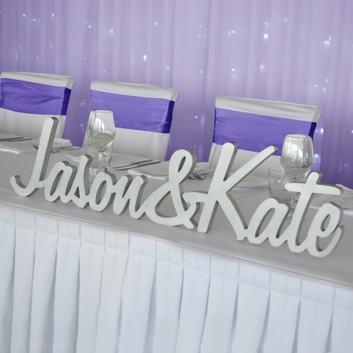 personalised bride and groom name plaque