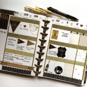 Decorative planning in the Happy Planner