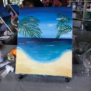 paint and sip beach class